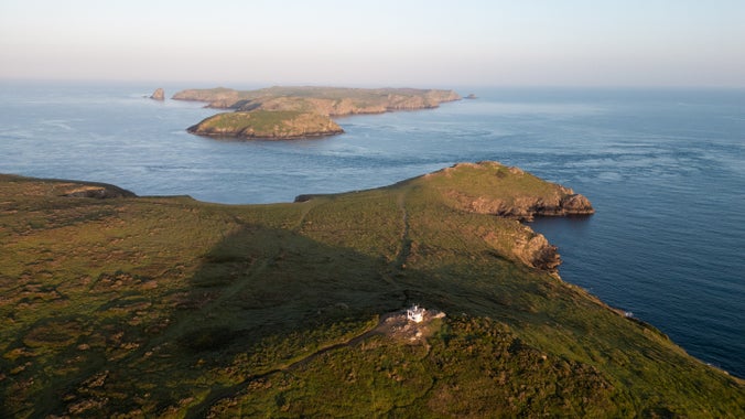 Aerial of the Deer Park Martin’s Haven Pembrokeshire.